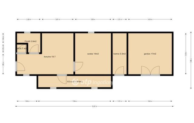 Eladó családi ház, Debrecenben 21.99 M Ft, 1+1 szobás