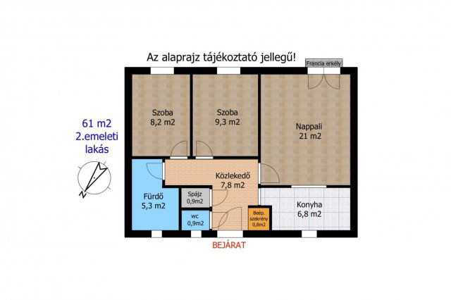 Kiadó téglalakás, albérlet, Győrött 199 E Ft / hó, 3 szobás