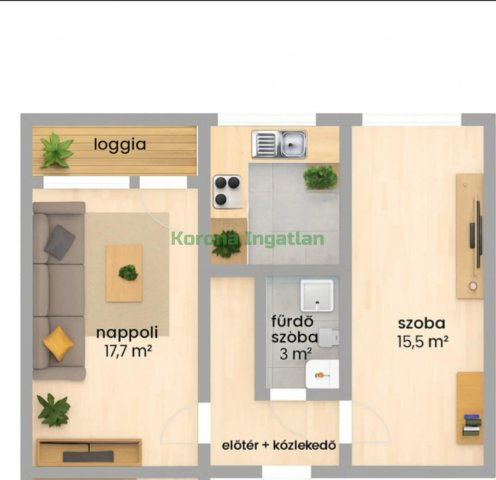 Eladó panellakás, Nyíregyházán 33.3 M Ft, 2 szobás