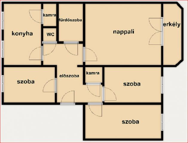 Eladó téglalakás, Szolnokon 44.9 M Ft, 4 szobás
