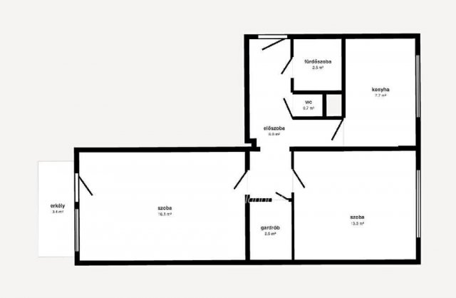 Eladó panellakás, Kazincbarcikán 26.5 M Ft, 2 szobás