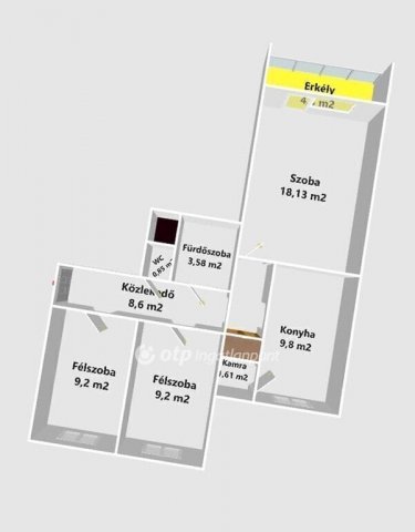 Eladó téglalakás, Egerben 64 M Ft, 1+2 szobás