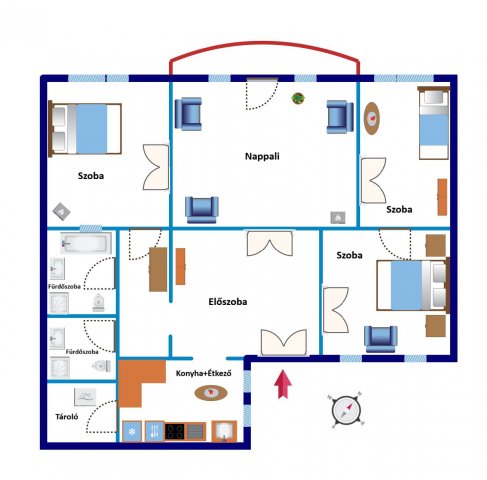 Eladó téglalakás, Budapesten, VII. kerületben 150 M Ft