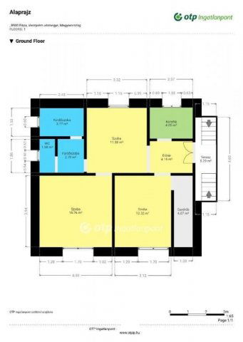 Eladó családi ház, Pápán 42.2 M Ft, 1+2 szobás