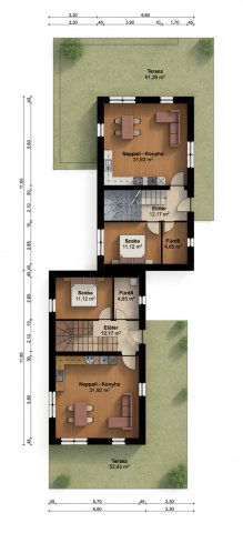 Eladó ikerház, Őrbottyánban 111.9 M Ft, 5 szobás