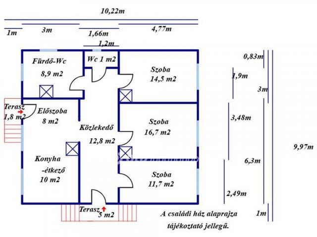 Eladó családi ház, Tiszasülyön 12 M Ft, 3 szobás