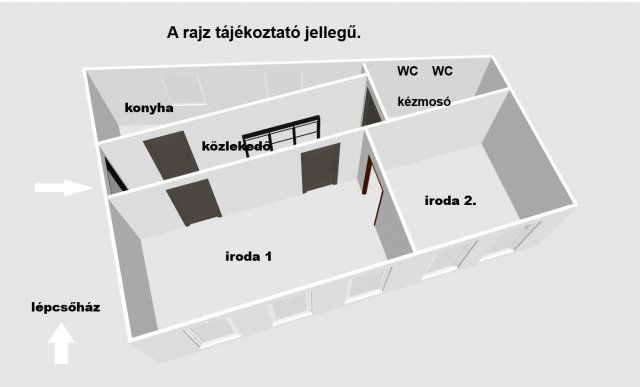 Kiadó iroda, Győrött 270 E Ft / hó, 2 szobás