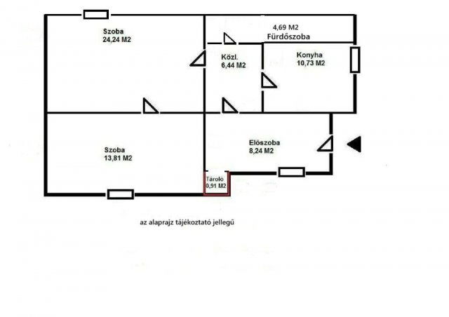 Eladó téglalakás, Szegeden 21 M Ft, 2 szobás