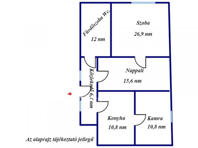 Eladó téglalakás, Mezőberényben 6.5 M Ft, 1 szobás