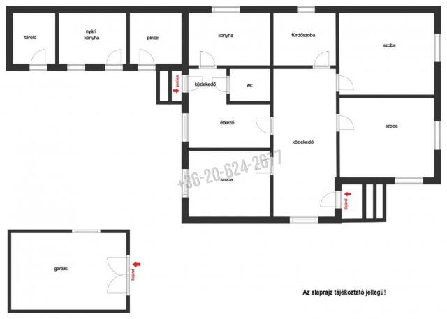 Eladó családi ház, Szátokon 26.99 M Ft, 3 szobás