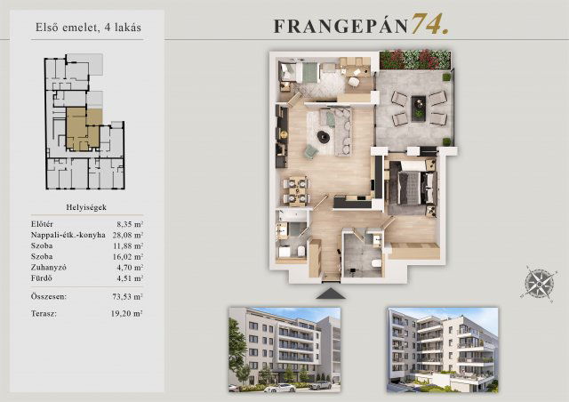 Eladó téglalakás, XIII. kerületben, Frangepán utcában