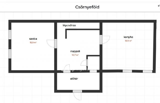 Eladó családi ház, Csörnyeföldön 31 M Ft, 3 szobás