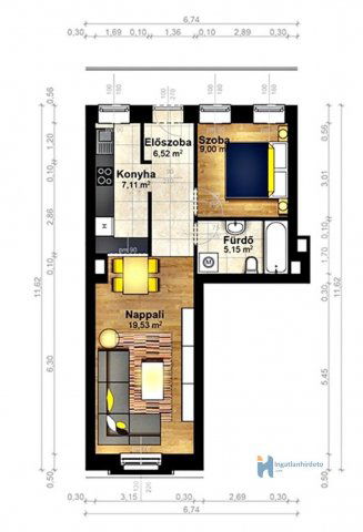 Eladó téglalakás, Budapesten, XIII. kerületben 110 M Ft