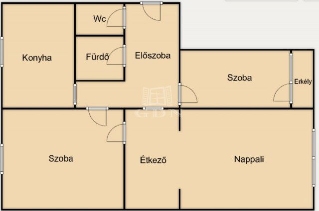 Eladó panellakás, Veszprémben 61.9 M Ft, 2+1 szobás