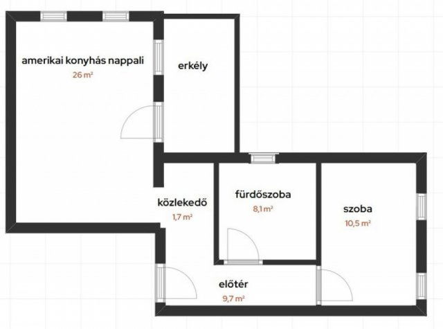 Eladó téglalakás, Hatvanban, Csaba utcában 47.5 M Ft, 2 szobás