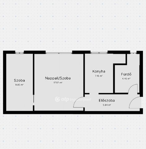 Eladó téglalakás, Pápán 33.99 M Ft, 1+1 szobás