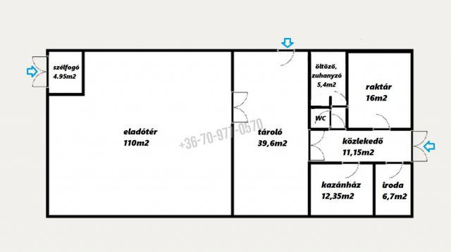 Eladó üzlethelyiség, Tatabányán, Jászai Mari utcában 42.9 M Ft
