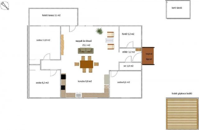Eladó ikerház, Halásztelken 115.9 M Ft, 3+1 szobás