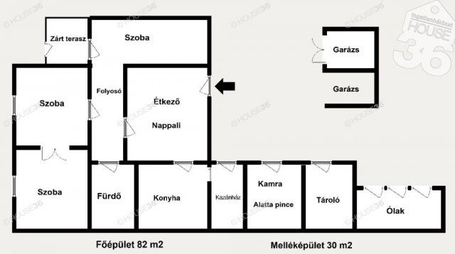 Eladó családi ház, Kunadacson 26.9 M Ft, 3 szobás
