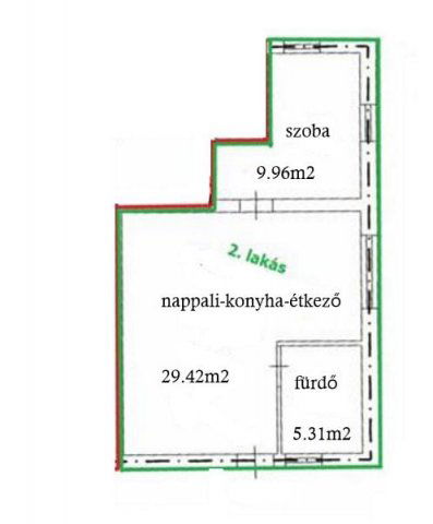 Kiadó téglalakás, albérlet, Érden 265 E Ft / hó, 2 szobás