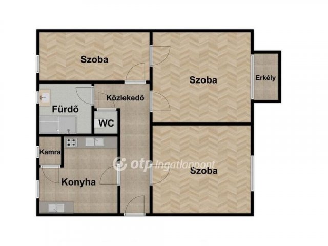 Kiadó téglalakás, albérlet, Debrecenben 220 E Ft / hó, 3 szobás