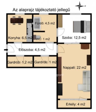 Eladó panellakás, Budapesten, IX. kerületben 64.9 M Ft, 2 szobás