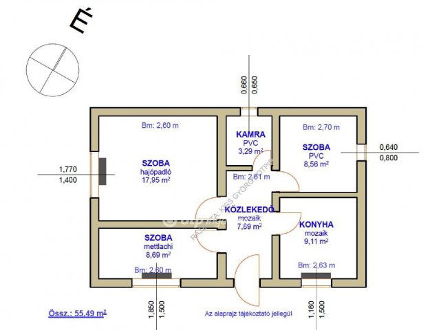 Eladó családi ház, Poroszlón 40 M Ft, 1+2 szobás