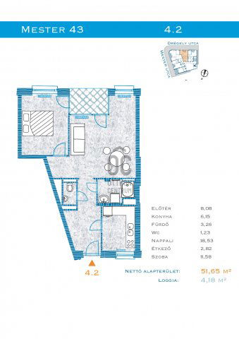 Eladó téglalakás, Budapesten, IX. kerületben 97 M Ft, 2 szobás