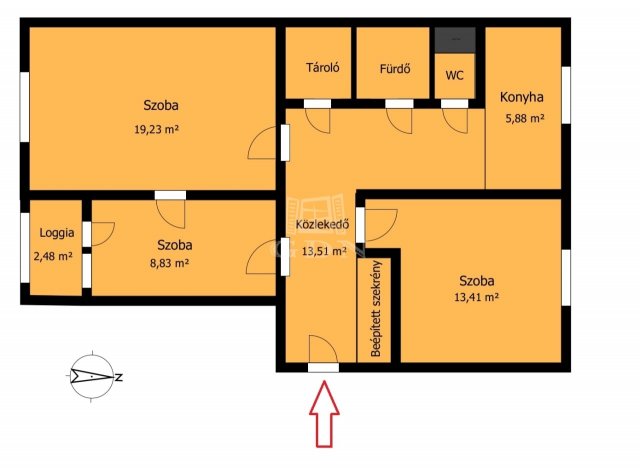 Eladó panellakás, Miskolcon 32.65 M Ft, 2+1 szobás