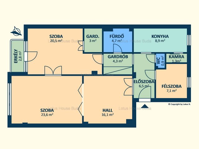 Eladó téglalakás, Budapesten, XI. kerületben 135 M Ft