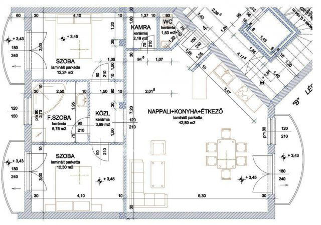 Eladó téglalakás, Hajdúszoboszlón 84.9 M Ft, 3 szobás