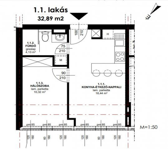 Eladó téglalakás, Szombathelyen 37.9 M Ft, 2 szobás