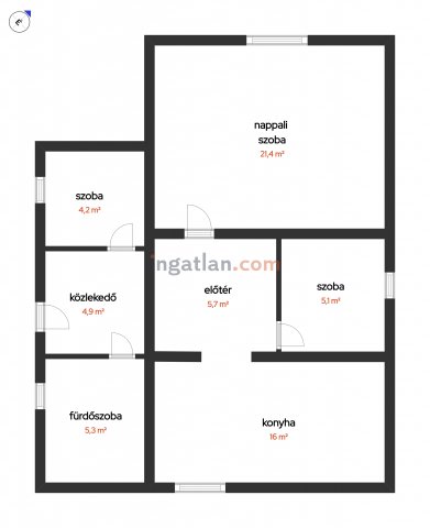 Eladó családi ház, Törökszentmiklóson 25 M Ft, 1+2 szobás