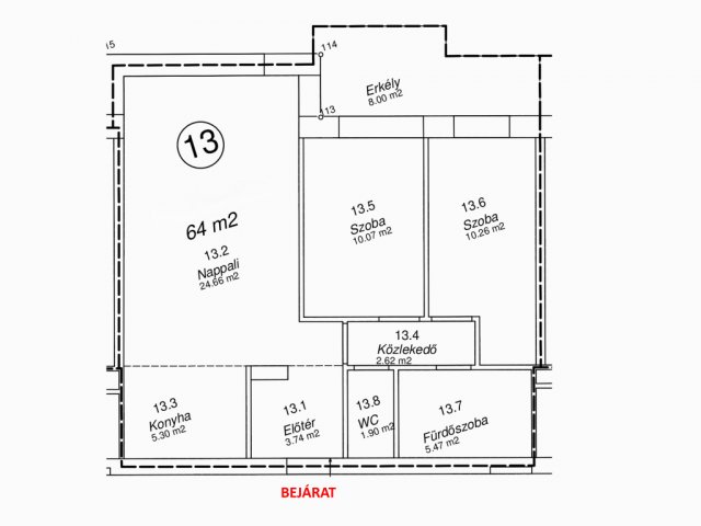 Eladó téglalakás, Budapesten, XIII. kerületben 119.35 M Ft