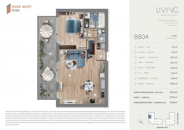 Eladó téglalakás, Budapesten, XIII. kerületben, Szabolcs utcában