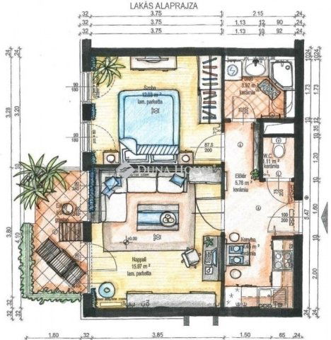 Eladó téglalakás, Budapesten, XIV. kerületben 77 M Ft, 2 szobás
