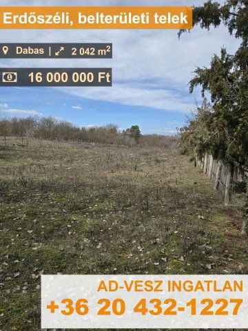 Eladó telek, Dabason 16 M Ft / költözzbe.hu