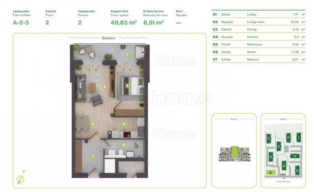 Eladó téglalakás, Balatonszemesen 88.713 M Ft, 2 szobás