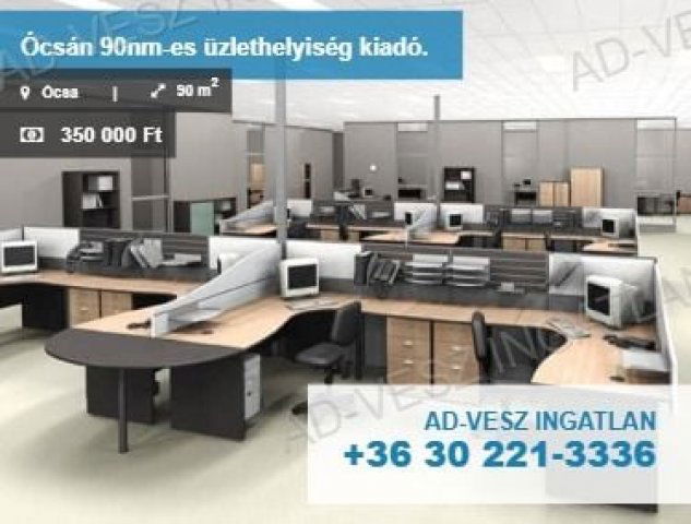 Kiadó üzlethelyiség, Ócsán 350 E Ft / hó