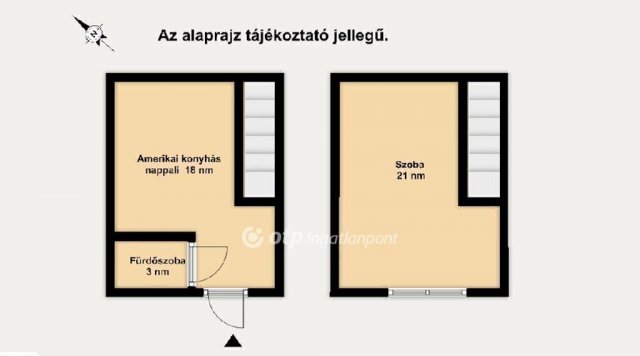 Eladó téglalakás, Budapesten, V. kerületben 78 M Ft, 1 szobás