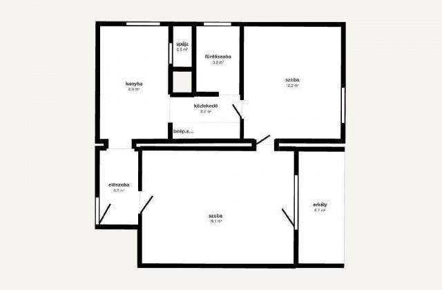 Eladó téglalakás, Kazincbarcikán 28 M Ft, 2 szobás