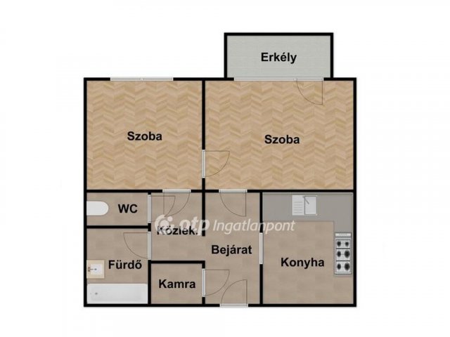 Kiadó téglalakás, albérlet, Debrecenben 220 E Ft / hó, 2 szobás