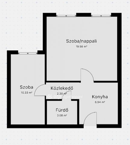 Eladó panellakás, Pápán 31.9 M Ft, 1+1 szobás