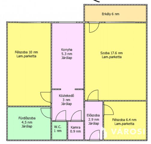 Eladó panellakás, Salgótarjánban 20.9 M Ft, 2+1 szobás