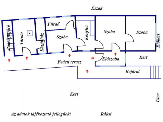 Eladó családi ház, Ráksin 12.6 M Ft, 2+1 szobás