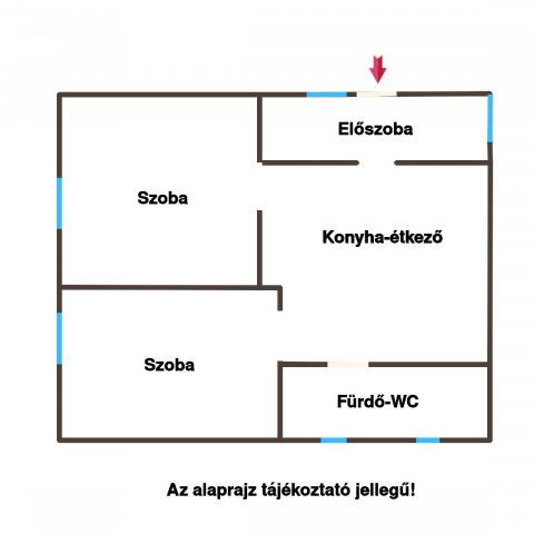 Eladó családi ház, Batéban 21.8 M Ft, 2 szobás