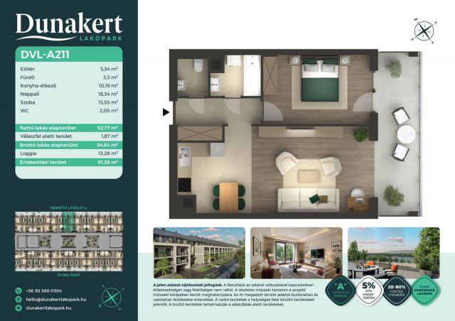 Eladó téglalakás, Vácon, Németh László utcában 70.49 M Ft