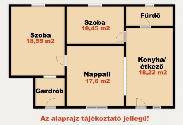 Eladó téglalakás, Kiskunhalason 18.9 M Ft, 2 szobás