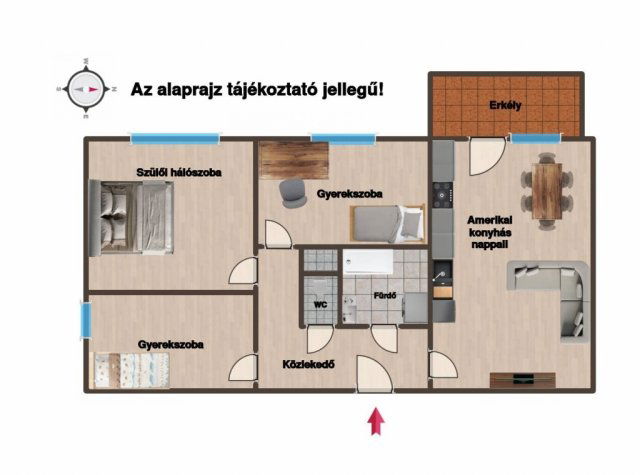 Eladó panellakás, Miskolcon 36.9 M Ft, 2+1 szobás