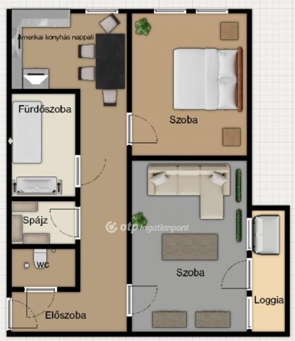 Eladó téglalakás, Püspökladányban 34.9 M Ft, 2 szobás